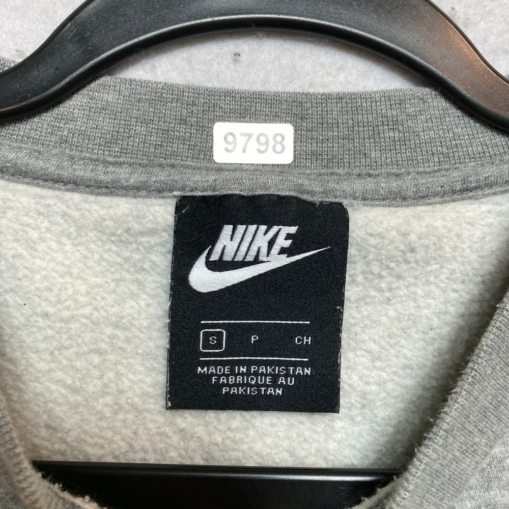 Nike Sportswear Sweatshirt Womens Small Gray Oversized Crew Cropped Pullover - Picture 7 of 9